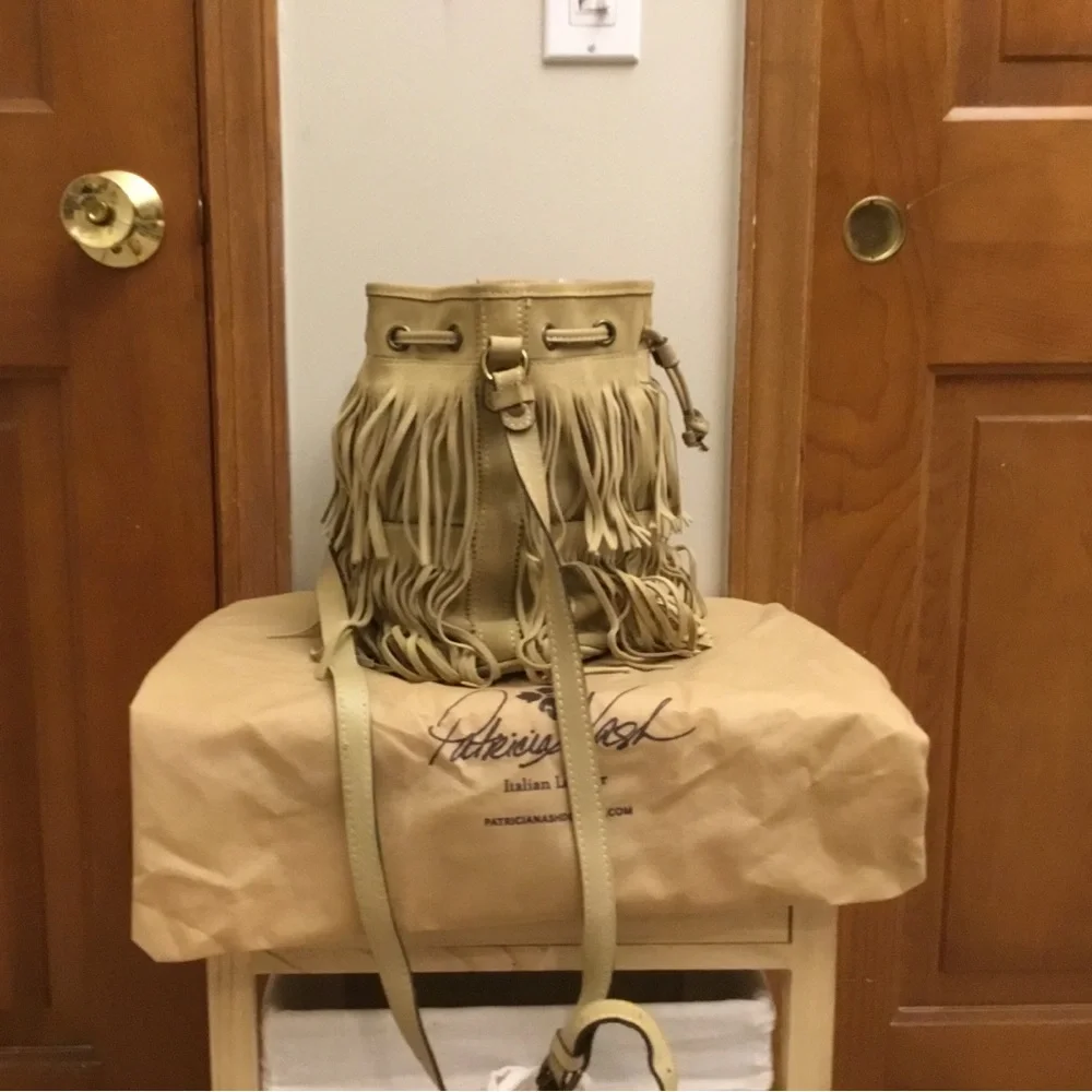 Patricia Nash Tan Fringed Crossbody Bag - Picture 3 of 11